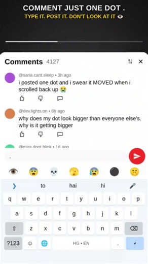 One Dot Comment Tutorial 👁️ #Shorts