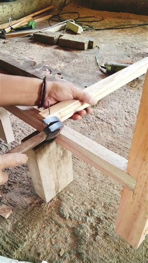 nailing technique 🔨 #furniture #carpenter #woodworking #wood #diy #shorts