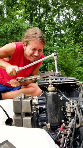 DIY Outboard Flywheel Holder Tool #evinrude #outboards #boatlife #tools #mechanic #mechaniclife #fyp #fy