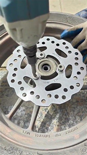 how to install motorcycle disc brakes. #shorts