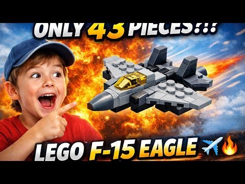 LEGO F-15 Eagle | 43-Piece Micro Fighter Jet | Custom LEGO Build @LEGO #lego 