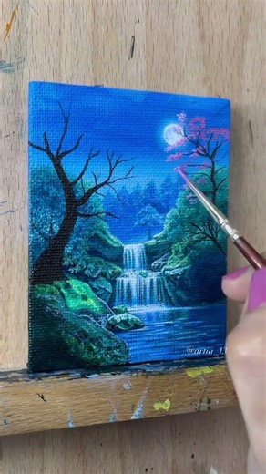 Learn Acrylic Painting: Master Spring on Canvas with DOU Assistant