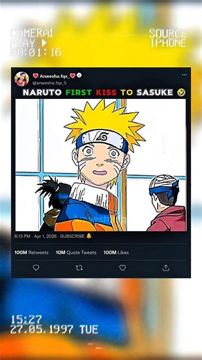 Naruto First Kiss To Sasuke 🤣#naruto #narutofanedit #animeedit#anime #narutofanforever#boruto