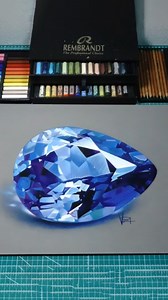 Viral soft pastel sapphire artwork with realistic light effects