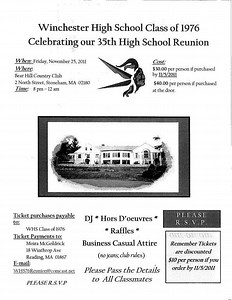 WHS Class of '76 35th Reunion