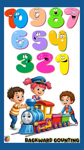 Backward counting with toy train || backward counting number train #kidslearning