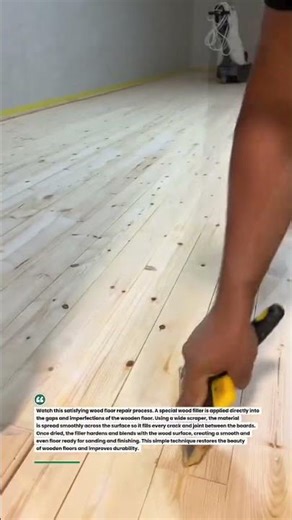 Perfect Wood Floor Gap Filling Technique | Smooth Finish Trick #shorts #woodworking #flooring