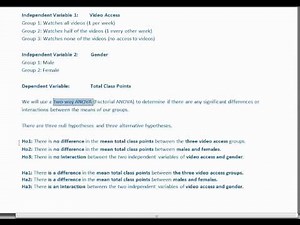 Part1 Using SPSS for two way ANOVA testing and SPSS with Dr Ami Gates