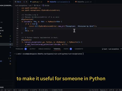 骚操作：用Rust处理Python错误