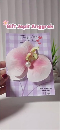 DIY Gift Jepit Rambut Anggrek #shortvideo #diy #tutorial #giftideas #gift #shorts #hairclip #viral