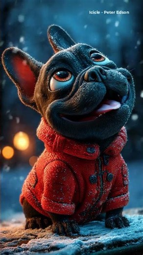 Bulldog Falling In Love With Snow 🐾❄️