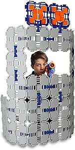 1 Pack - Kids Fort Building Kit - Creative Nerf War Playset - Build Nerf Bunker & Targets - Durable War Obstacles for Battles & Laser Tag