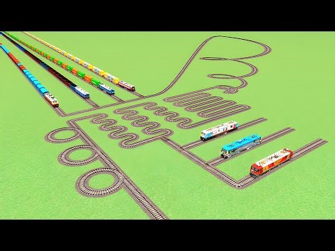 💝TRAINS BUMPY CROSSING WITH RICKY CROSSING CIRCLE SNAKE 🐍 RAILROAD RAILWORK BEANG DRIVE