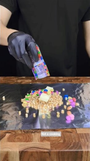"How to Make Rainbow Popcorn 🌈🍿 | Easy Colorful Sweet Popcorn Recipe | Party Snack Shorts"