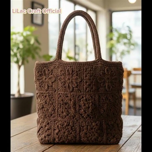 Amazing Brown ✨ Crochet Hand Bag Ideas #crochetideas#crochetbags#knitting#brownbag#handbag