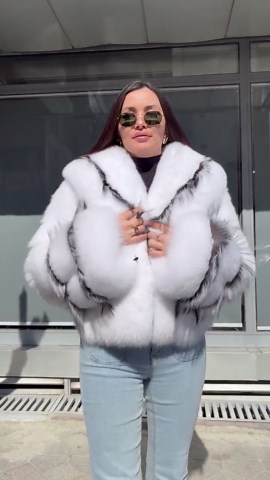 Shadow Fox Fur Jacket, White Fox Fur Coat, Luxury Real Fox Fur Jacket, Cropped Fur Jacket Women, Designer Fur Coat - Etsy