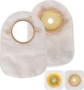 5 PCS Colostomy Bags, Ostomy Supplies, Two-Piece Drainable Pouch (Two Piece Closed Ostomy Bag, 5pcs/Bag)