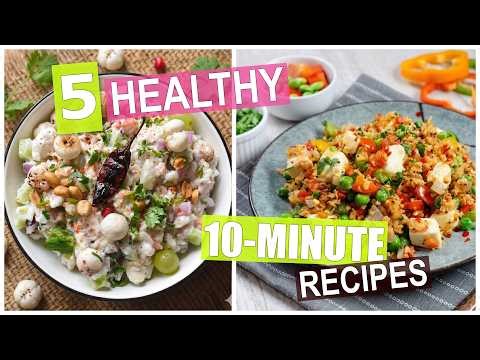5 Healthy Breakfast Recipes for Weight loss | Ready in 10 Minutes | High Protein Breakfast