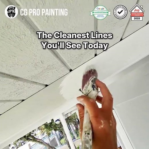 Crisp paint lines that will ruin you #satisfying #painting #skills