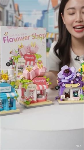 Check out Building block flower workshop assembly toy rose flower shop street #shoppe #shoppehaul