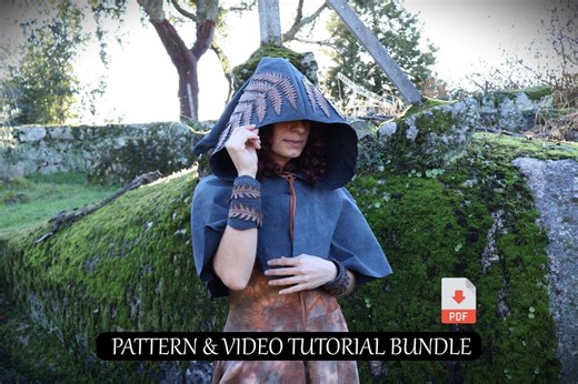 Ranger Cloak & Bracers Leather Pattern | Fern Leaf Design (PDF Pattern) - Etsy