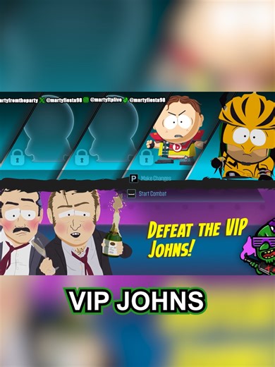 Facing VIP Club Patrons in South Park Adventures