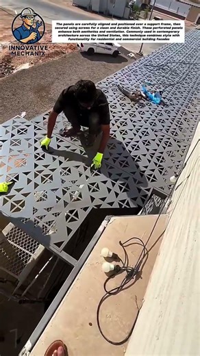 Modern Decorative Metal Panel Installation for Exterior Facades