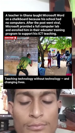 Ghana Teacher Taught Word on a Chalkboard ✏️ | Microsoft’s Viral Response