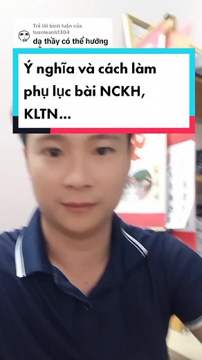 Ý Nghĩa và Cách Làm Phụ Lục Bài NCKH, KLTN