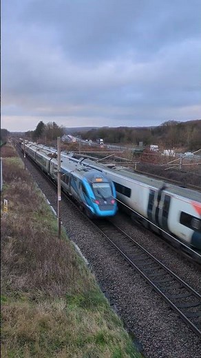Avanti Pendolino and Transpennine NOVA crossover at Badger Bridge