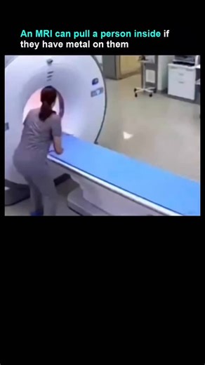 knowledge on Instagram: "This AI-generated video is used to show how dangerous it can be to enter an MRI room with metal. . . In reality, MRI machines have extremely strong magnetic fields, but the viral video circulating on the internet is not realistic.MRI machines use an extremely powerful magnetic field—strong enough to turn loose metal objects into dangerous projectiles. . . Even small items like keys, coins, hairpins, watches, or oxygen cylinders can be violently pulled toward the scanner 