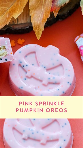 30K views · 16K reactions | Pink sprinkle cookies 勺 perfect way to round out all of the Halloween sweets this year. Mold is from @spinningleaf_ig #chocolate #sprinkles #oreos #pinkfood | Life and Sprinkles | Facebook