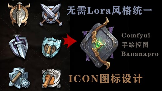 告别Lora：实现风格一致的 Icon 图标设计工作流