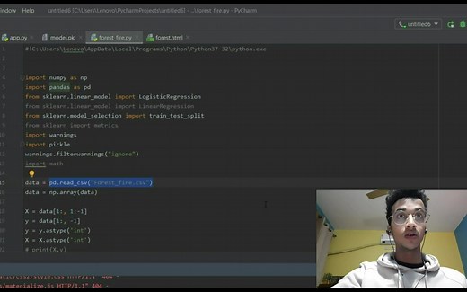 部署机器学习模型到web（python flask）| 森林火灾预测