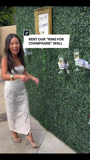 The best way to receive a glass of champagne 🤍🥂 So grateful for all of our incredible clients this past year. Our Living Champagne Wall continues to be a favorite. It adds such a fun, elevated moment to events. Watching guests light up, film their reactions, and experience champagne in the cutest way never gets old. Available in SoCal, AZ, & Vegas