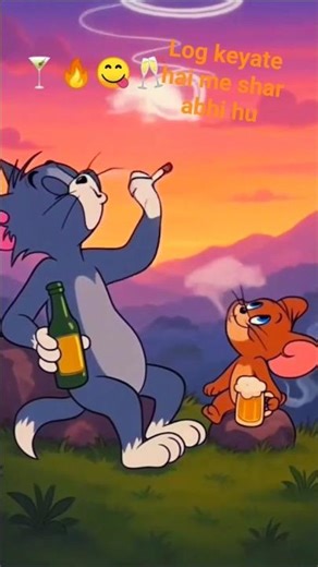 log keyate hai shar bhi hu🥂👥 | #BEST viral video # cartoon video