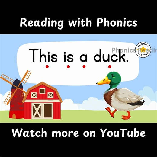 Learn to Read with Phonics. Watch more on the Phonics Reading YouTube Channel. For interactive phonics learning, download the UptoSix Phonics PLUS app. Available on the Google Play Store and App Store. Download now and try FREE! #phonics #learntoread #learnphonics #english #homeschooling | Phonics Reading