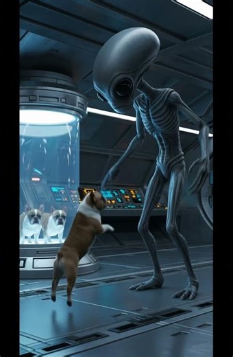 A Frenchie's Space Adventure: Saving My Parents From Aliens!#viral #Shorts #Funny#funnydog