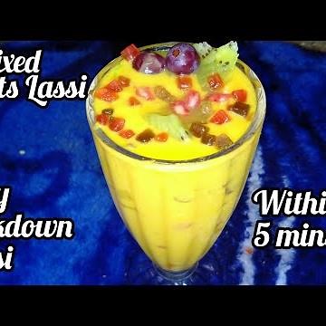 Fruits Lassi / mixed fruit Lassi / Dream's Kitchen by Dheepu