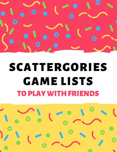 Scattergories Lists to Play With Your Friends