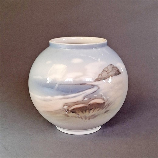 Vintage Porcelain Vase, Royal Copenhagen, Handpainted, Denmark, 1960s - Etsy