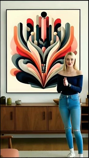 Abstract Symmetrical Printable Wall Art | High-Resolution 300 DPI | Modern & Mid-Century Decor