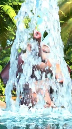 Cute Baby Elephant's Water Fountain Fun!