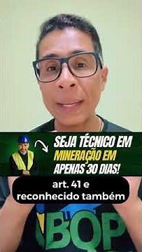 Seja Técnico em Mineração em Apenas 30 Dias!