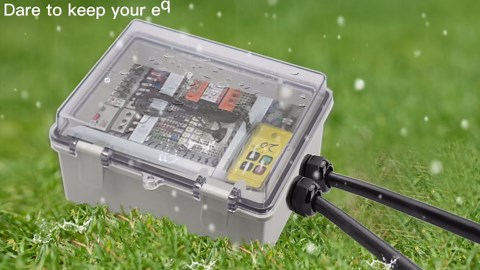 Zulkit Junction Box ABS Plastic Dustproof Waterproof IP65 Electrical Boxes Hinged Shell Outdoor Universal Project Enclosure Clear Cover with 2 Cable Glands 8.7 x 6.7 x 4.3 inch (220x170x110 mm)