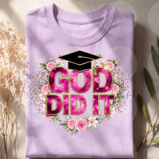God Did It Svg Bundle, 10 Graduation Christian Svg Designs, Class of 2026 Shirt Design, Religious Grad Cap Svg, Scripture Graduation Png - Etsy
