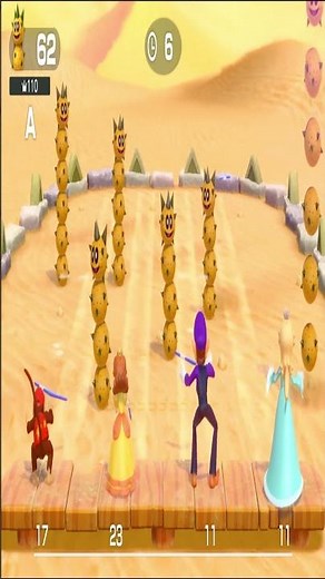 Super Mario Party Gameplay – Survive the Crazy Desert Pokey Attack!