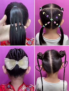 14K views · 340 reactions | 8 Easy Hairstyles For Girls | 8 Daily Simple hairstyles | Parenting | Facebook