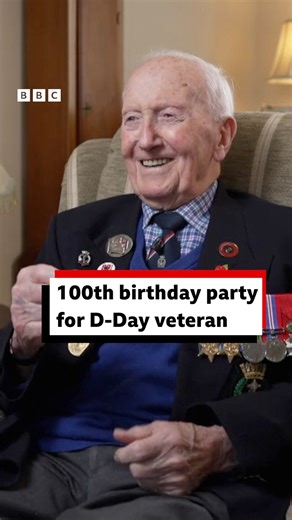 Happy 100th Birthday Stan 🎂 The D-Day veteran sang and danced at his party. He suffered a fractured spine and injuries to both legs when his ship was hit by a torpedo in 1944. | BBC Somerset