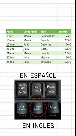 Como desactivar el bloqueo de desplazamiento en excel de forma facil usando teclado en pantalla #Shorts, #Excel